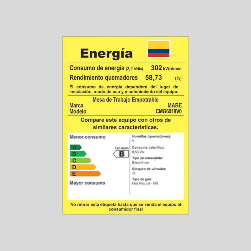 Estufa de Piso MABE 4 Puestos TX1G-6CON INOX - Distribuidora Electrojapones